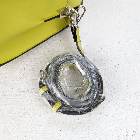 Steve Madden Cyber Lime Green Bevelyn Satchel NWT Bag - Picture 8 of 11